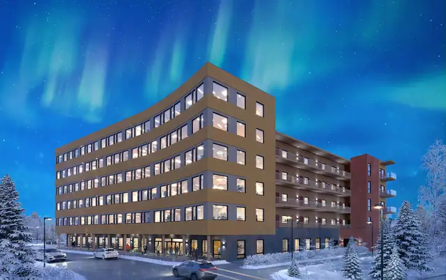Fra din egen balkong kan du nyte nordlysets magiske dans på vinterhimmelen, og når solen endelig vender tilbake etter mørketiden i januar, er dette en av de første tomtene i Alta hvor solen skinner.