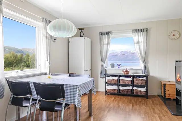 Det er plass til et spisebord