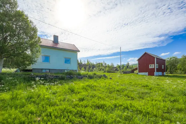 Rundt eiendommen er det vakker natur med gode muligheter til tur og fiske